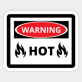 warning, hot Sticker